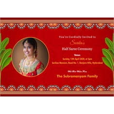 Half Saree Invite Gift Box 6 S + 1 L Compartments